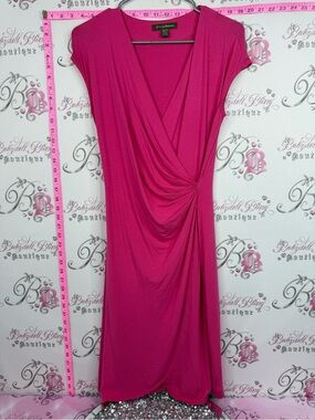Tommy Bahama dress pink bright Fuchsia Twist-Front V-Neck Dress